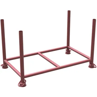 Schake Stapelpalette 1,3 m x 0,7 m x 0,7 m Braun Lackiert