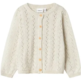 NAME IT Mädchen Nmfbanni Ls Knit Card Noos Strickjacke, Peyote Melange, 56 EU