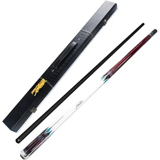 RYGHTTYT billard queue tasche 1/2 Split Pool Queue Stick Single Pole, Ahorn Pool Queue Schwarze Vorderbeine 57 Zoll, Billard Pool Queue Erwachsene 19Oz Nano Hard Paint 10,8/11,8/13 mm Spitzen, Schwarz