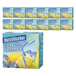 Durstlöscher Eistee »Zitrone« 12 Stück gelb
