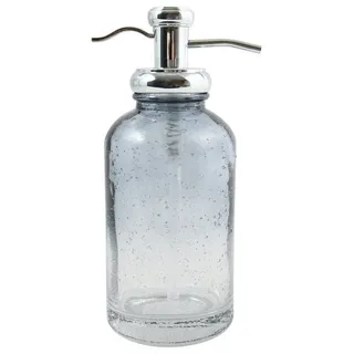 MSV Seifenspender Seifenspender Harriet, Glas, Barber Shop Vintage & Retro, 400ml, blau transparent blau