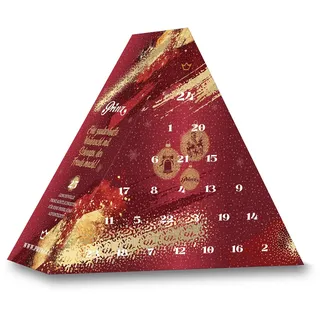 Thomas Prinz Adventskalender 2024 mit 19 x002 L und 4 x 0,04 L gemischten Schnaps- und Likörminiaturen sowie 2 original Prinz Christbaumkugeln