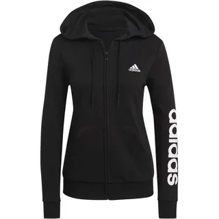ADIDAS Damen Essentials Logo Kapuzenjacke, Schwarz/Weiß, S