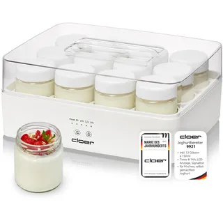 Cloer Joghurtbereiter für 12 Gläser Fun Kitchen, Weiss