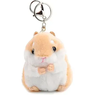 Niedlicher khakifarbener Plüsch-Hamster-Plüsch-Schlüsselanhänger, Geldbörse, Rucksack, Handtasche, Charms, Automobil-Schlüsselanhänger, Auto-Schlüsselanhänger - S
