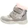 Klettstiefel Grau/Rosa 23