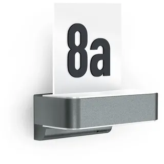 Steinel Außenleuchte My L 820 SC Anthrazit, Bewegungsmelder, beleuchtete Hausnummer, erhabene Ziffern individuell wählbar