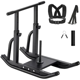 Vevor Gewichtsschlitten Kraftschlitten Krafttrainingsschlitten zur Verbesserung der Geschwindigkeit bei sportlichen Übungen, Fitnessgerät mit verstellbarem Griff, für 25/51 mm Gewichtsscheiben