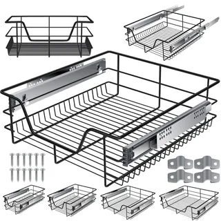 Kesser KESSER® Teleskopschublade ? Küchenschublade ? Küchenschrank ? Korbauszug ? Schrankauszug ? Vollauszug ? Schublade