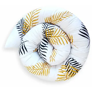 Bebeloo Zugluftstopper Durchzugstopper Windstopper für Türen und Fenster Luftzugstopper für Tür Türschlange Türrolle Baumwollstoff (Blätter, 80 cm)