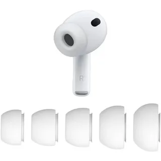 Apple AirPods Pro 3 rechts + Apple Ohreinsätze 5 Stücke – Ersatz Ohrstück (Modell A3063) – Einzelner AirPod Nur rechte Seite inkl YouPods An...