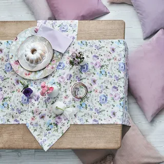 Apelt Tischdecke Millefleur Tischläufer 48x140 cm | mauve - lila