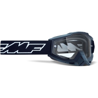 FMF Goggles PowerBomb Enduro, Crossbrille - Schwarz/Weiß Klar