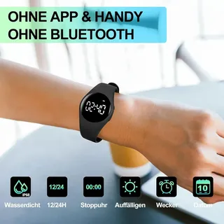 LEBEXY Schrittzähler Uhr Einfach Pedometer Ohne Bluetooth/Ohne App/Ohne Handy |