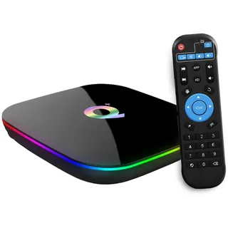 Android 10.0 TV Box, Q Plus TV Box mit 2 GB RAM 16 GB ROM H616 Quad Core Cortex-A53 Prozessor Android Box, unterstützt HD 6K 3D 2,4 GHz WiFi 10/100m Ethernet