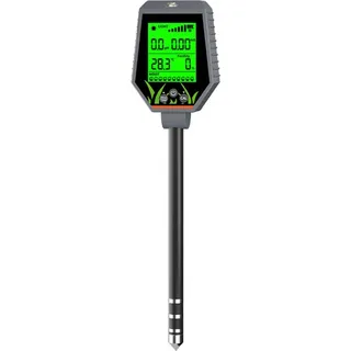 6in1 Bodentester EC PH Wert Messgerät, Lichtintensität, Fruchtbarkeit , Temperatur, Feuchtigkeit Garten Bauernhof Pflanzenanbau Feuchtigkeitsmesser