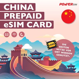 Power Sim China Daten SIM Karte Internetdaten uneingeschränkter Internetzugang Unterstützung für Google, Facebook, Whatsapp, Instagram (5 GB eSIM 30 Tage)
