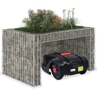 vidaXL Rasenmäher-Garage mit Hochbeet 110x80x60 cm Stahldraht