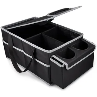 luxuskollektion Auto Organizer Rücksitz Kinder klappbar Vorne Beifahrersitz Schwarz