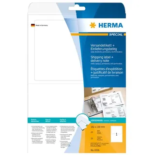 Herma Adressetiketten 8316 weiß 182,0 x 130,0 mm