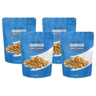 by Amazon Erdnüsse geröstet & gesalzen, 500g (1er-Pack) (Packung mit 4)
