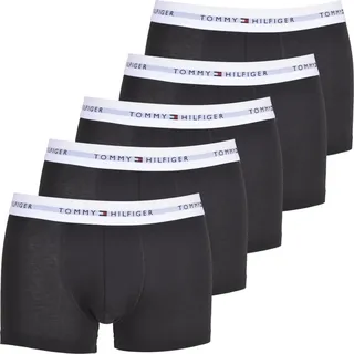 Tommy Hilfiger Herren Boxershorts Trunks Unterwäsche, Mehrfarbig (Black/Black/Black/Black/Black), L