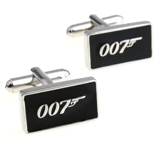 5starwarehouse® Manschettenknöpfe in Geschenkbox für Herren, Schmuck, für Büro, Weihnachten, Party, als Geschenk für Ihn, stahl, 007