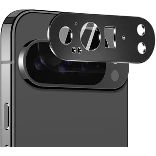 Jurqqer Kameraschutz für Google Pixel 10 Pro 6,3 Zoll, [Kratzfest & Anti-Fingerabdruck] 9H Ultradünner Gehärtetes Glas, Kamera Schutz aus Aluminiumlegierung, Matt Metallplatte, 1 Stück, Schwarz