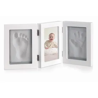 Jané Baby Fußabdruck & Fotorahmen für 2 Abdrücke, inkl. Modelliermasse, trocknet in 24 Stunden, Hand und Fuß