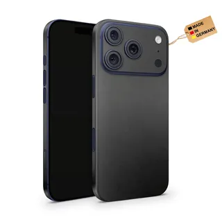 TF Skins Skins kompatibel mit iPhone 17 Pro, Skin Schutzfolie 360° Full Coverage mit Logo Ausschnitt (Matt Schwarz)