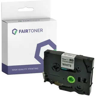 Kompatibel für Brother P-Touch E 110 VP (TZE-S231) Schriftband 12mm/8m Schwarz auf Weiss