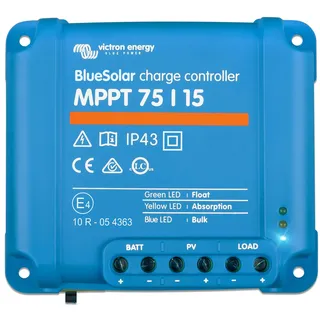 Victron Energy BlueSolar MPPT Laderegler - Solar Laderegler - 75V 15 Amp 12/24-Volt