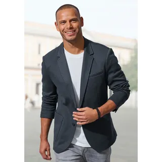John Devin Sakko "aus elastischer Jersey Pikee-Qualität", Herren, Gr. 3XL (64/66), navy, Piqué, Obermaterial: 65% Baumwolle, 35% Polyester.