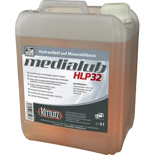 KETTLITZ-Medialub HLP 32 Hydrauliköl auf Mineralölbasis - 5 Liter Gebinde