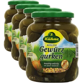 Kühne Gewürzgurken, 370ml (Packung mit 4)