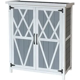Home Deluxe Gartenschrank YANA M Wetterfest  Grau