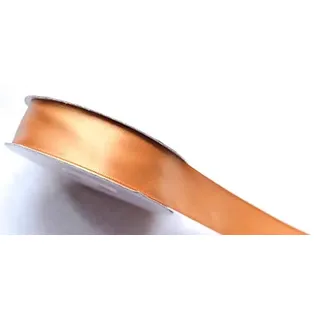 CaPiSo 25m doppelseitiges Satinband Premium-Qualität Schleifenband Satin Dekoband Geschenkband beidseitig (Hellbraun, 25mm)