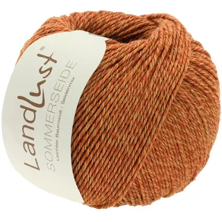 LANA GROSSA Landlust Sommerseide | Feines & leichtes Baumwoll-Seidengarn | Handstrickgarn aus 50% Seide & 50% Baumwolle | 50g Wolle zum Stricken & Häkeln | 170m Garn FB 37