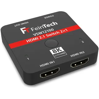 FeinTech VSW12100 HDMI 2.1 Switch 2 In 1 Out Auto-Switching, Switch Box