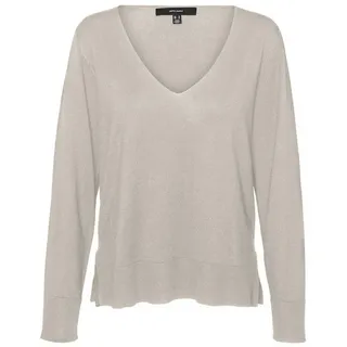 Vero Moda VMSILJE LS V-NECK Pullover Beige XS