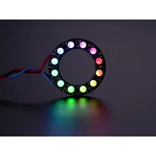 micromaker Adafruit NeoPixel Ring - 12 x 5050 RGBW LEDs mit integrierten Treibern, natürliches Weiß