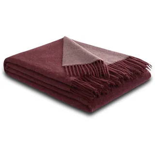 Biederlack Kuscheldecke Cashmere 130 x 170 cm Mischgewebe Rot Bordeaux