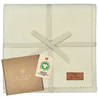 Babydecke DIKOS® Babydecke aus *100%* Bio Baumwolle atmungsaktiv clean, DIKOS, PREMIUM Qualität atmungsaktiv, nachhaltig, plastikfrei, kuschelweich weiß