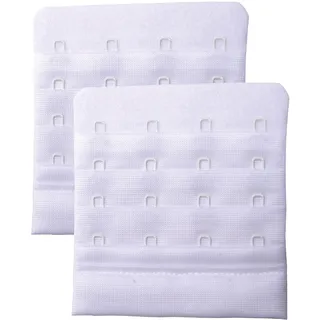 Skin Wrap Accessories BH Verlängerung 2er-Set BH Verschluss Erweiterung Bra Extender BH Verschluss Verlängerung 1er, 2er oder 3er Haken in Schwarz Weiß Haut - Einheitsgröße