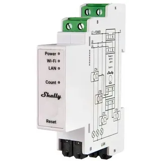 Shelly Pro 3EM, 3 Phasen WLAN + LAN Energiemessgerät, Nur für PV-Anlagen - 0% MwSt.