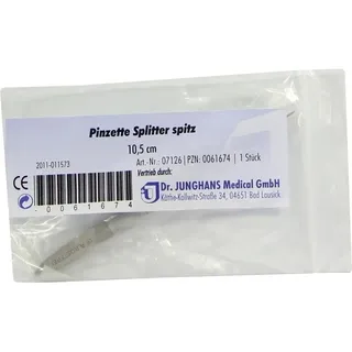 Dr. Junghans Pinzette Splitter Spitz 10.5cm