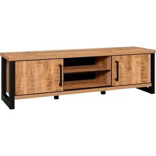 Home Affaire Elda Lowboard 166 cm Schwarz Holz/MDF/Metall