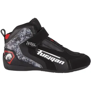 Furygan V4 Vented Motorradschuhe, - Schwarz/Grau/Weiß/Rot / 46