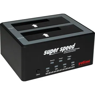 Roline 16014122 / 3.5" SATA HDD/SSD Docking Station, USB 3.2 Gen 1, HDD-Clone-Funktion