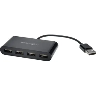 Kensington Hub - USB 2.0 4-Port 4 Port USB 2.0-Hub Schwarz